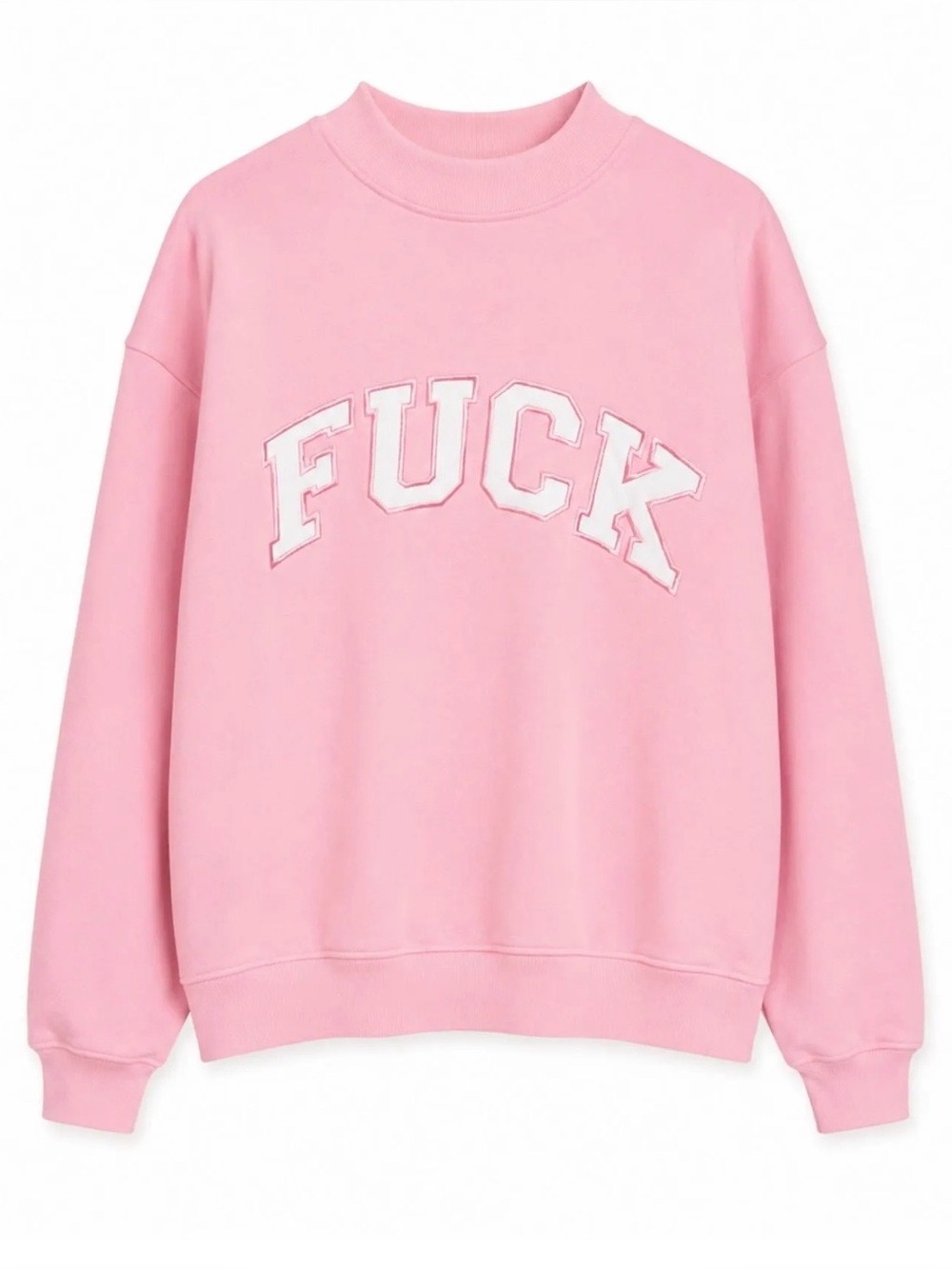NWT Varsity Mockneck Curse Word Pink Size L/XL